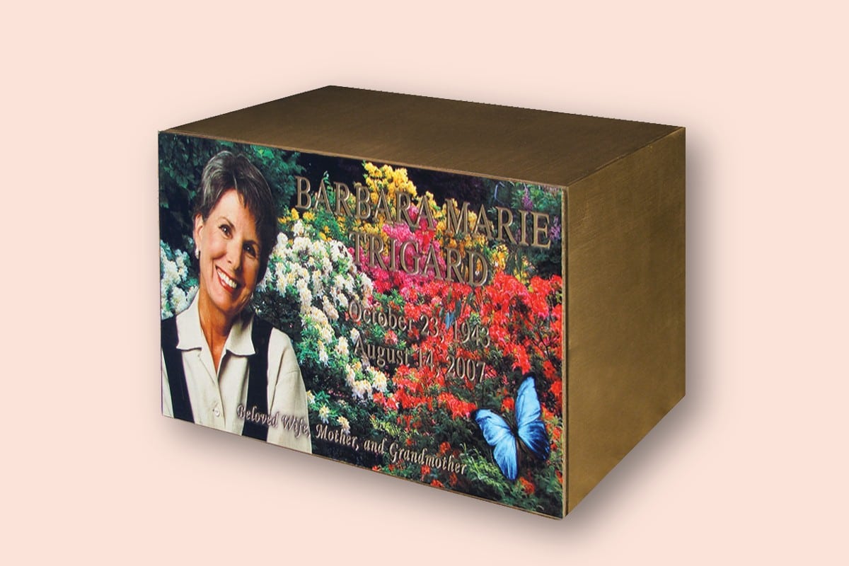 Photo urns with loved ones' pictures
