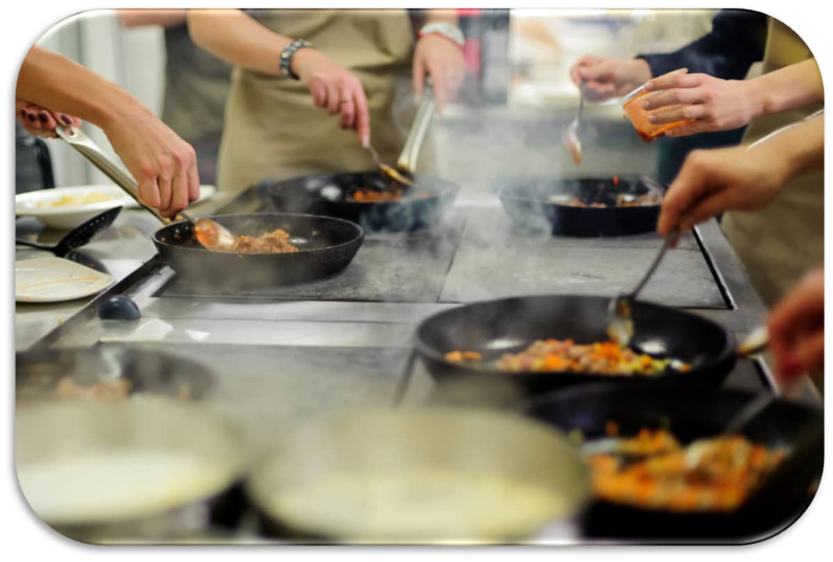 People cooking