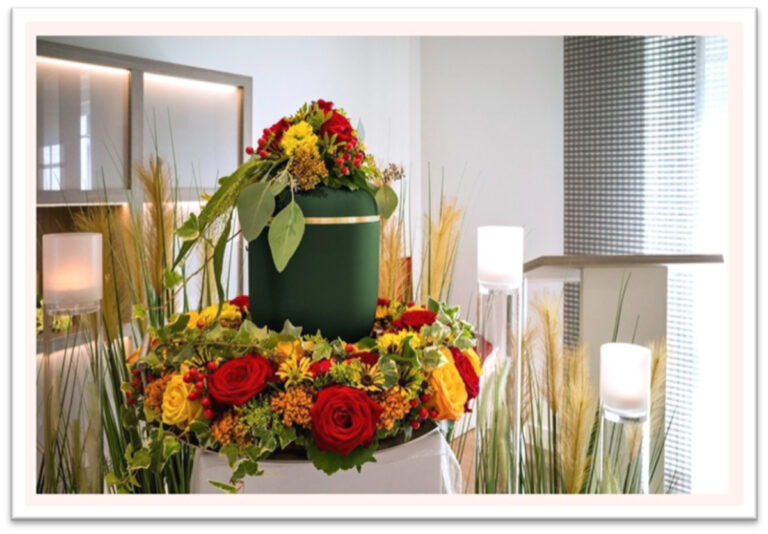 Flowers at a funeral home